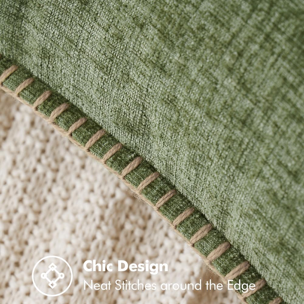 MIULEE Pack of 2 Fall Couch Throw Pillow Covers 18x18 Inch Sage Green Farmhouse Decorative Pillow