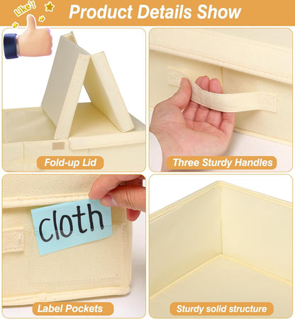 Large Underbed Storage Bags Organizer Container With Lids, Set of 2 Under Bed Storage Organizer Box