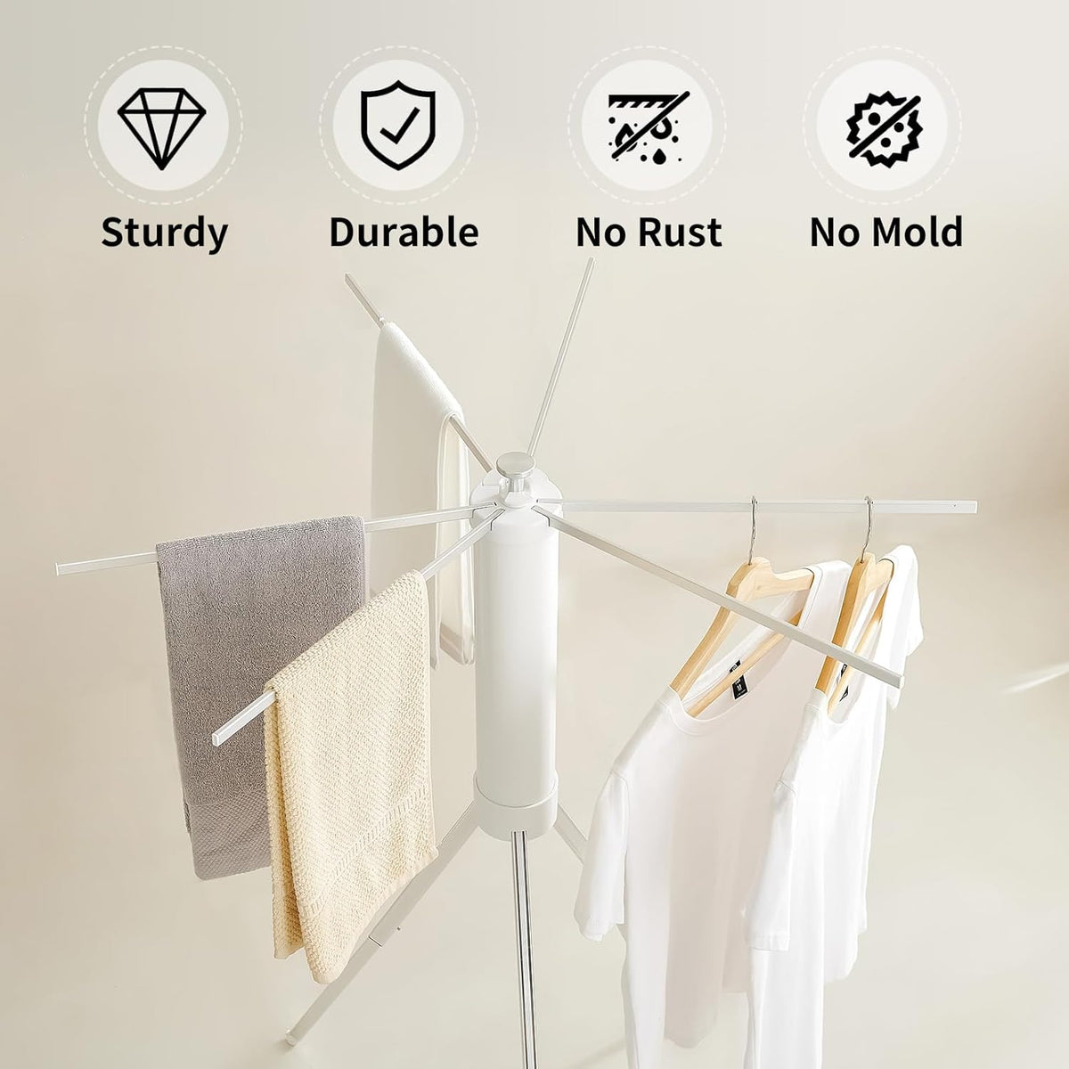 JOOM Clothes Drying Rack Portable Foldable - Drying Rack Clothing Space Saving,Collapsible Drying