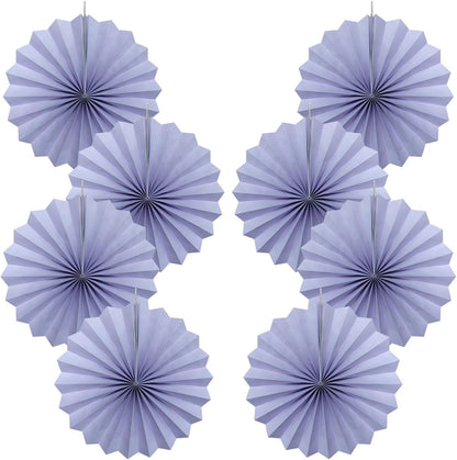 Purple Birthday Decorations,DIY Purple Paper Fans Hanging Decoration ,Party Decorations for Adults