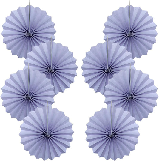 Purple Birthday Decorations,DIY Purple Paper Fans Hanging Decoration ,Party Decorations for Adults