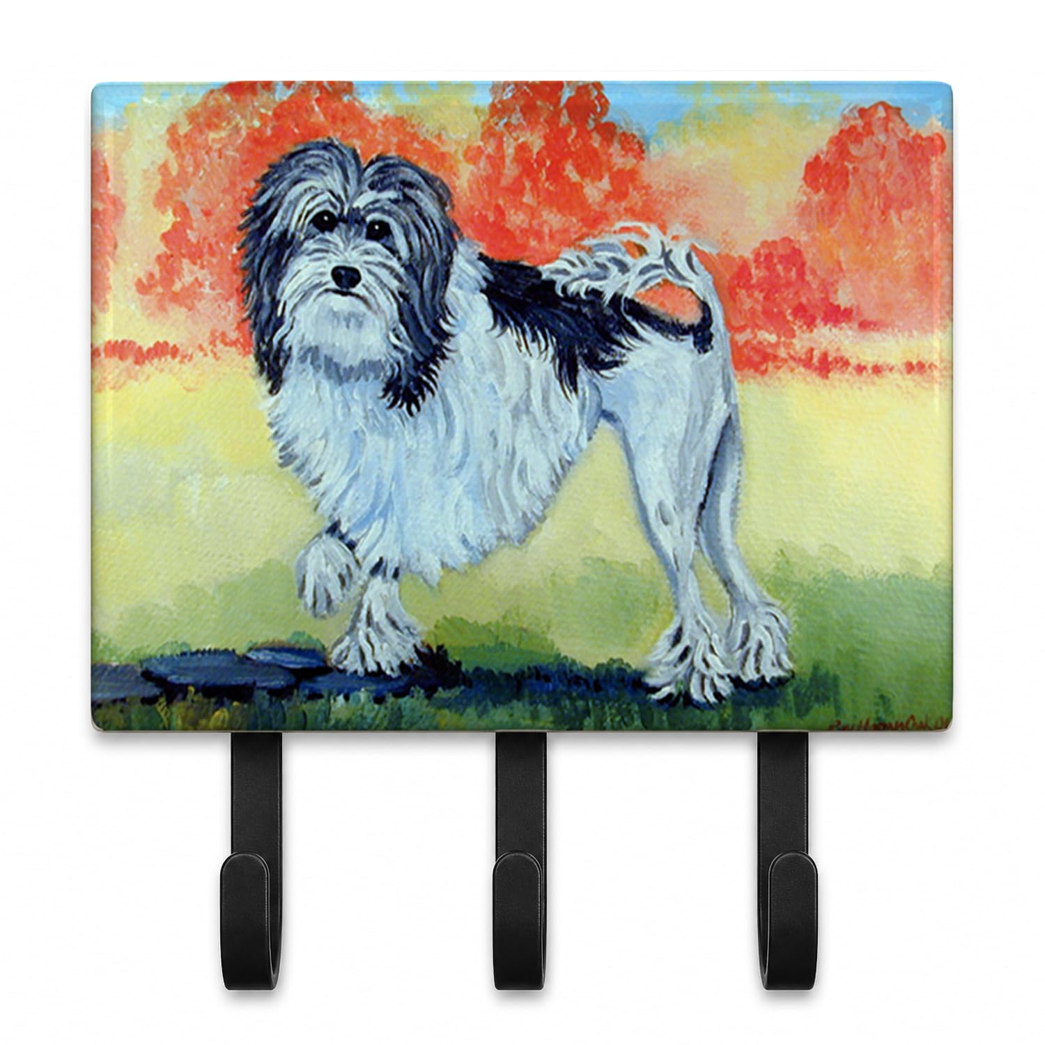 Caroline's Treasures 7510TH68 Lowchen Leash or Key Holder, Wall Hooks, Key Hooks Holder, Coat Rack