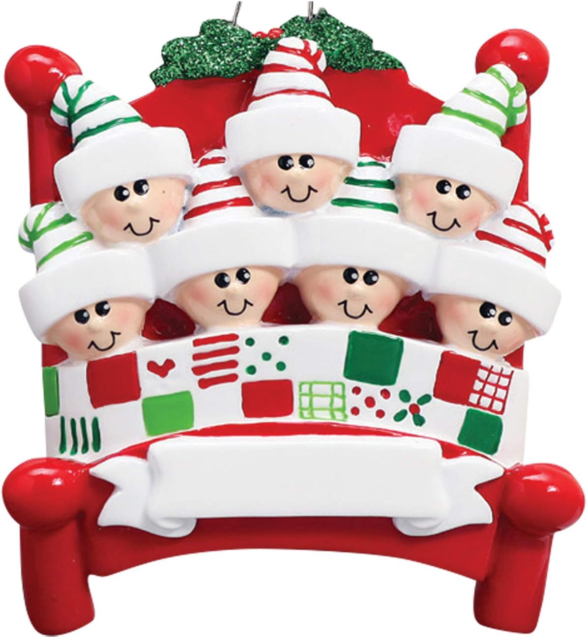Bedtime Family of 7 Ornament 2025 Personalized Family Christmas Ornaments 2025 | Tucked Together