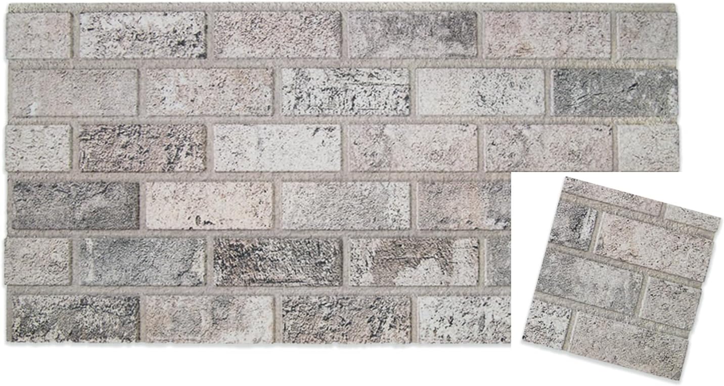 IZODEKOR 3D Wall Panels Brick Effect - Cladding, Stone Look, Styrofoam Facing for Living Room
