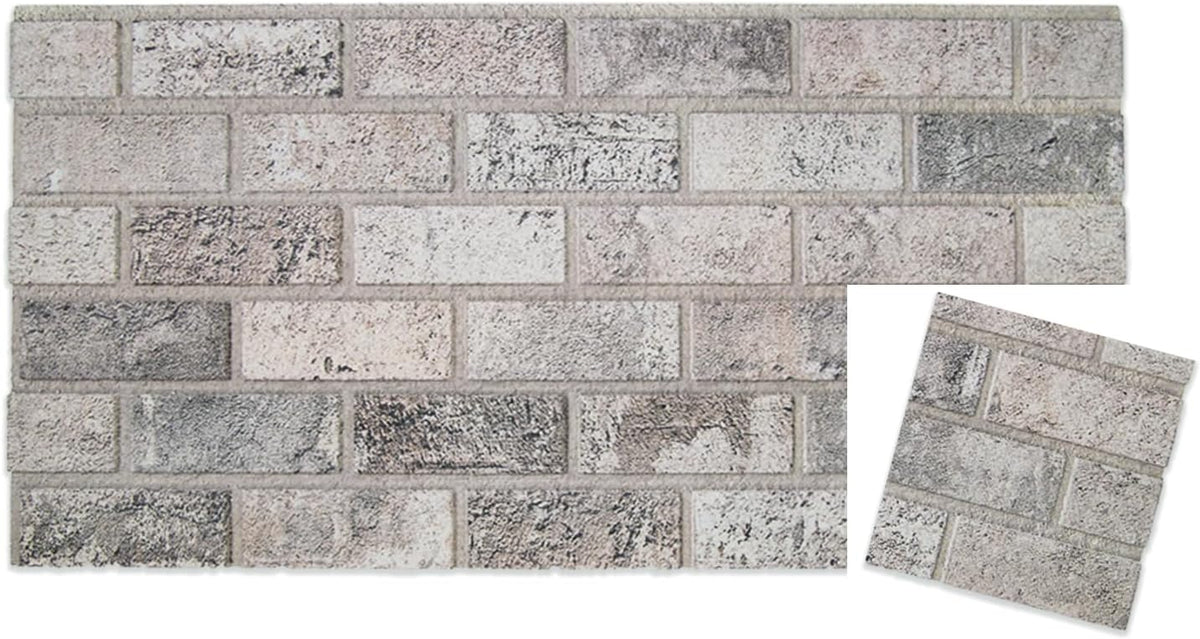 IZODEKOR 3D Wall Panels Brick Effect - Cladding, Stone Look, Styrofoam Facing for Living Room