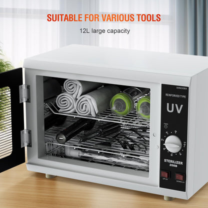 UV Sanitizer Cabinet. Dual Lamp UV Light Sanitizer Box with Timer Setting, Suitable for Cleaning of