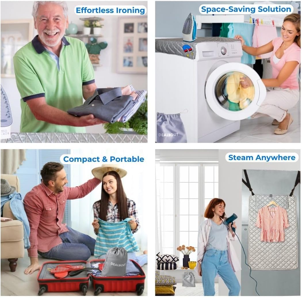 Premium Ironing Mat Heat Resistant Silicone Iron Rest Non Slip Magnetic Portable Ironing Pad Table