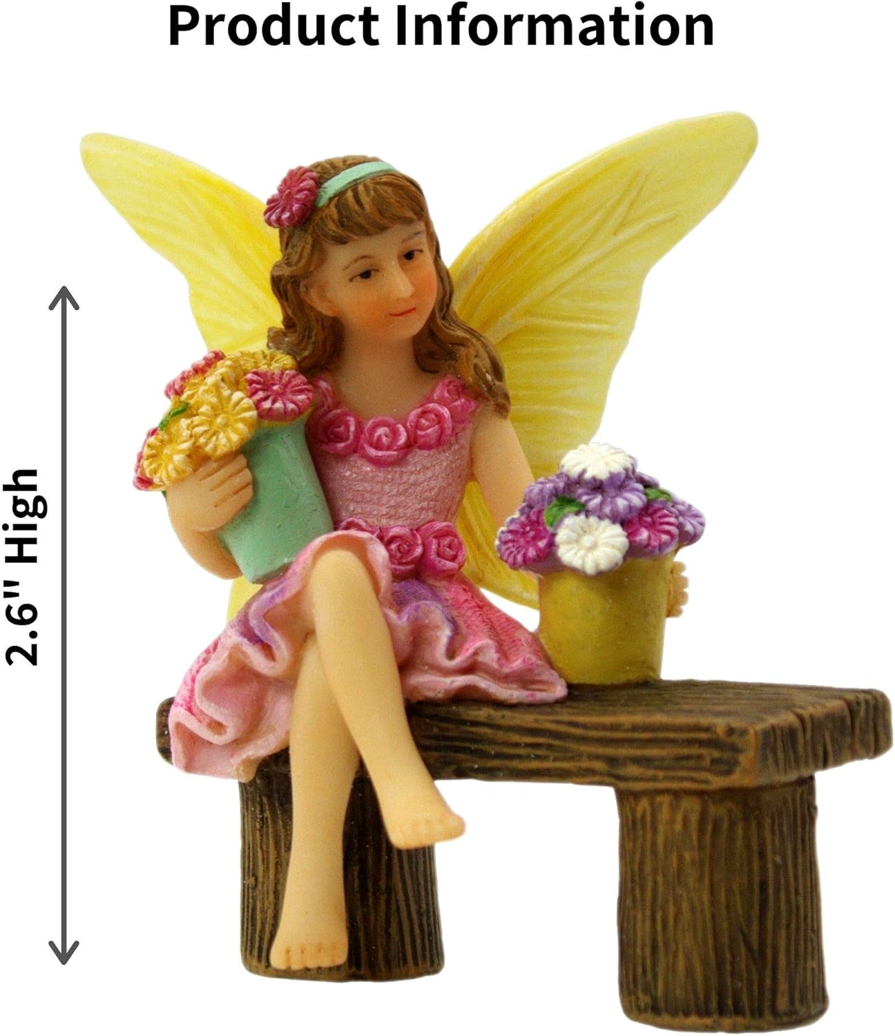 PRETMANNS Fairy Garden Fairy – Adorable Accessory for Indoor or Outdoor Miniature Garden – Small