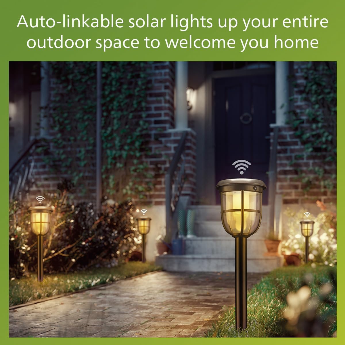 Philips Solar LED 1-Pack Ultra-Efficient Wall Lantern - Radii, Dusk to Dawn, Automatically
