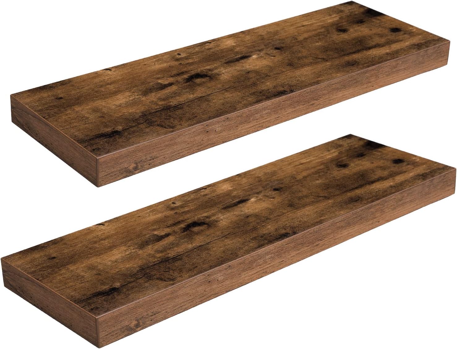 HOOBRO Floating Shelves for Wall, Wall Mounted Shelf Set of 2, 23.6" Hanging Shelf with Invisible