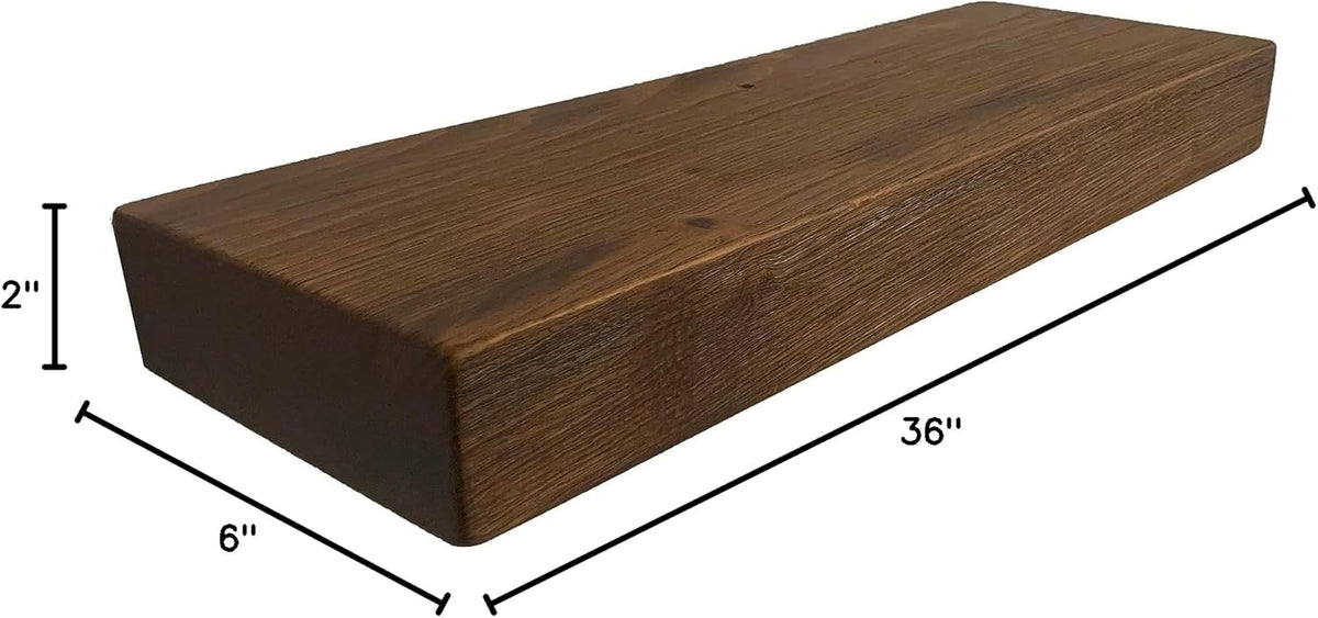 joelsantiques 36 Inch Wooden Floating Shelves for Wall - 36x6x2 in - Made of Natural Wood - Long
