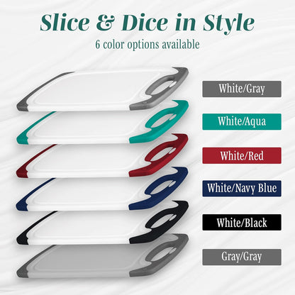 Cutting Boards for Kitchen - BPA-Free Chopping Board - Different Sizes & Non Slip Handles