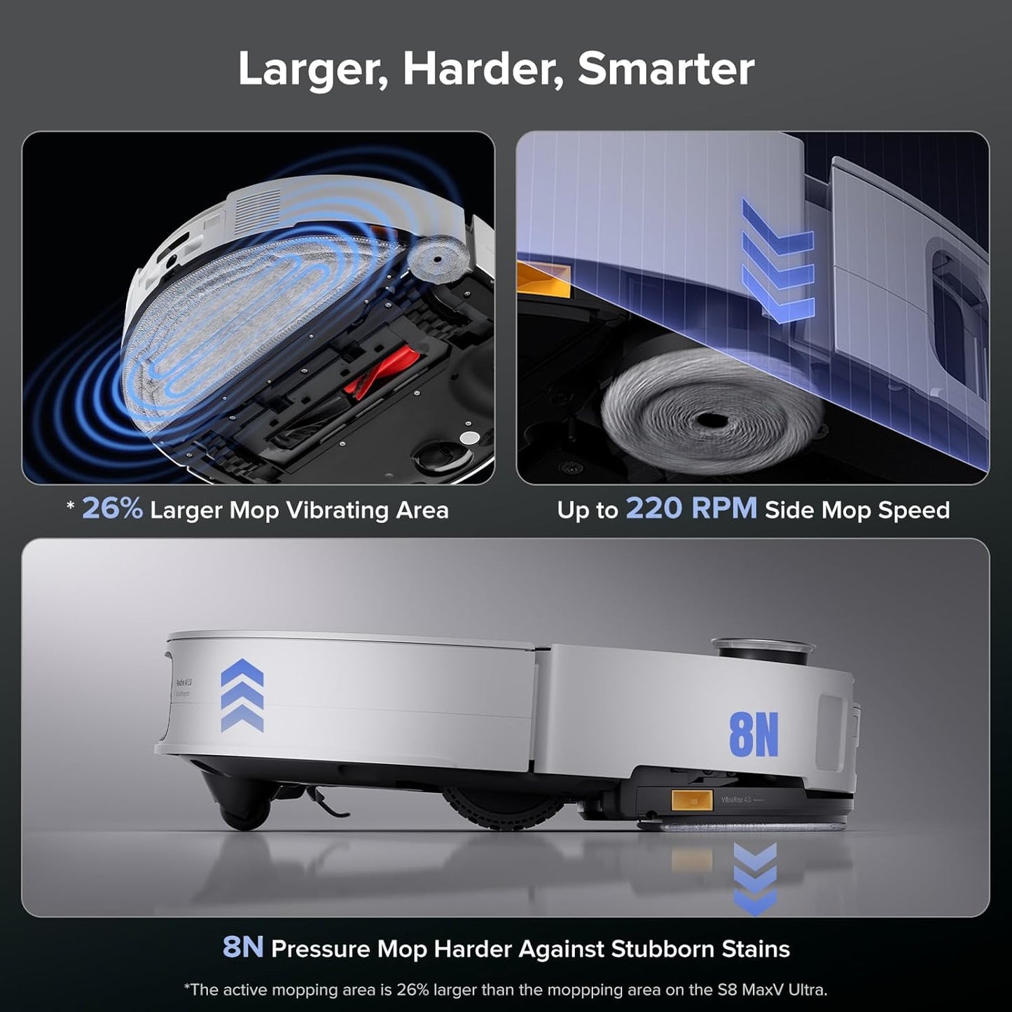 roborock Saros 10 Robot Vacuum and Mop, 22,000Pa Suction, AI Obstacle Avoidance, 3.14-inch Ultra