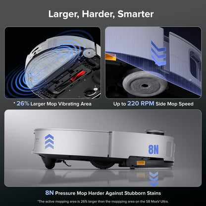 roborock Saros 10 Robot Vacuum and Mop, 22,000Pa Suction, AI Obstacle Avoidance, 3.14-inch Ultra