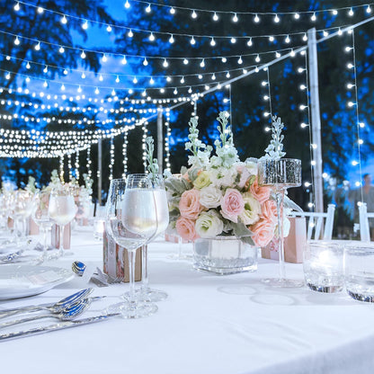 JMEXSUSS 100 LED Connectable Globe String Lights Indoor, 33 ft White String Lights Plug in with