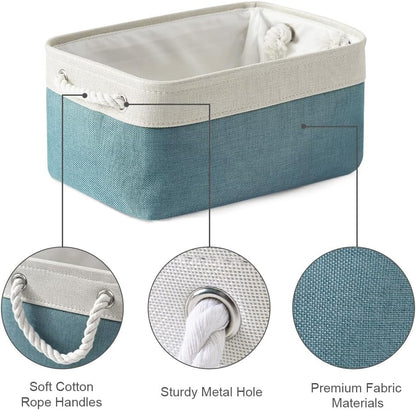TheWarmHome Fabric Storage Bin with Handles,Storage Basket for Home Storage and Organization, Shelf