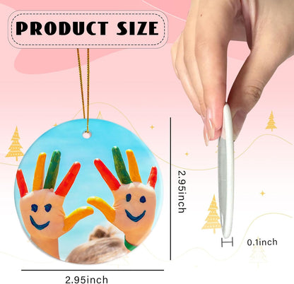 Sublimation Ornament Blanks, Double-Sided Ceramic Ornaments Sublimation Blanks Bulk, DIY Christmas