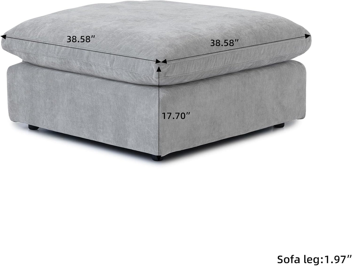 JACH U Shaped Sectional Couches, Cloud Sectional Couch with Deep Seat, 119" Down Filled Modular