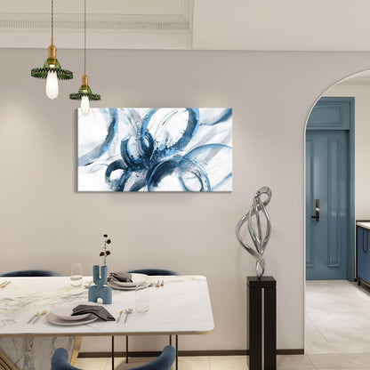 AJAZIKO Blue Wall Art Abstract Wall Decor Pictures for Living Room Wall Decoration Print Pictures