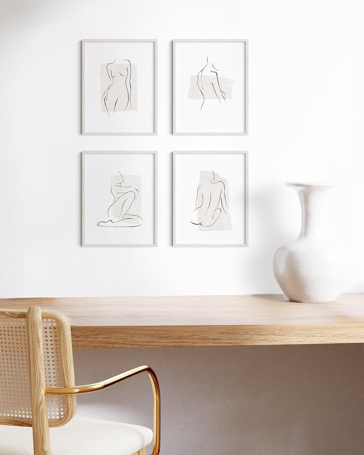 Haus and Hues 8.5x11 White Oak Wood Picture Frames Set of 15 - Premium Bulk Picture Frames 8.5x11