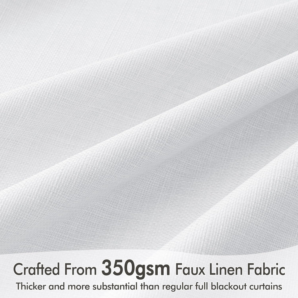 MIULEE 100% Blackout Curtains 96 Inch Long 2 Panels Set for Bedroom, Thick Faux Linen Black Out