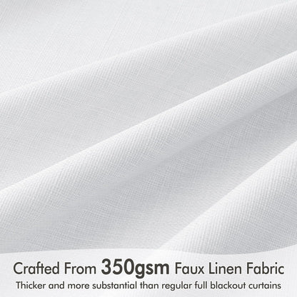 MIULEE 100% Blackout Curtains 102 Inch Long 2 Panels Set for Bedroom, Thick Faux Linen Black Out