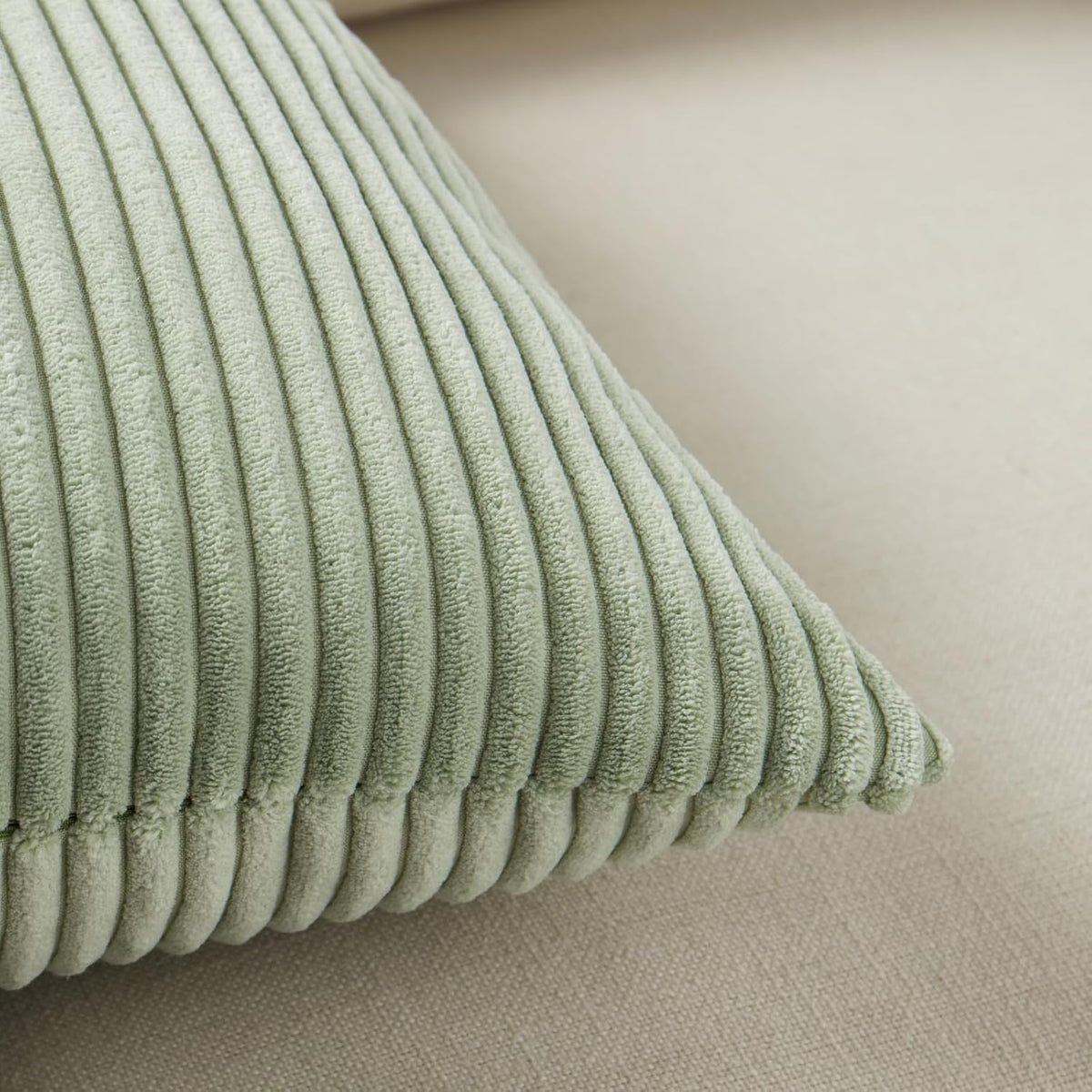 Fancy Homi 2 Packs Sage Green Long Lumbar Decorative Throw Pillow Covers 12x24 Inch for Couch Bed