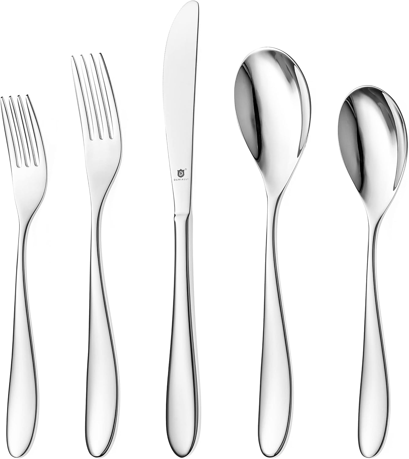 Silverware Set for 6 | 18/10 Stainless Steel Flatware Set | Mirror Finish, Heavy-Duty, Dishwasher