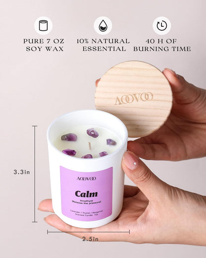 AOOVOO Calm Candles Set for Women - 4 Pack Candles for Home Scented, 28 oz 200 Hour Burn