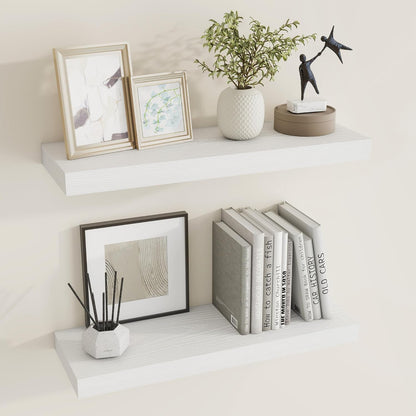 24 inch Floating Shelves Long Floating Shelves for Wall Large Wall Mounted Shelves with Invisible