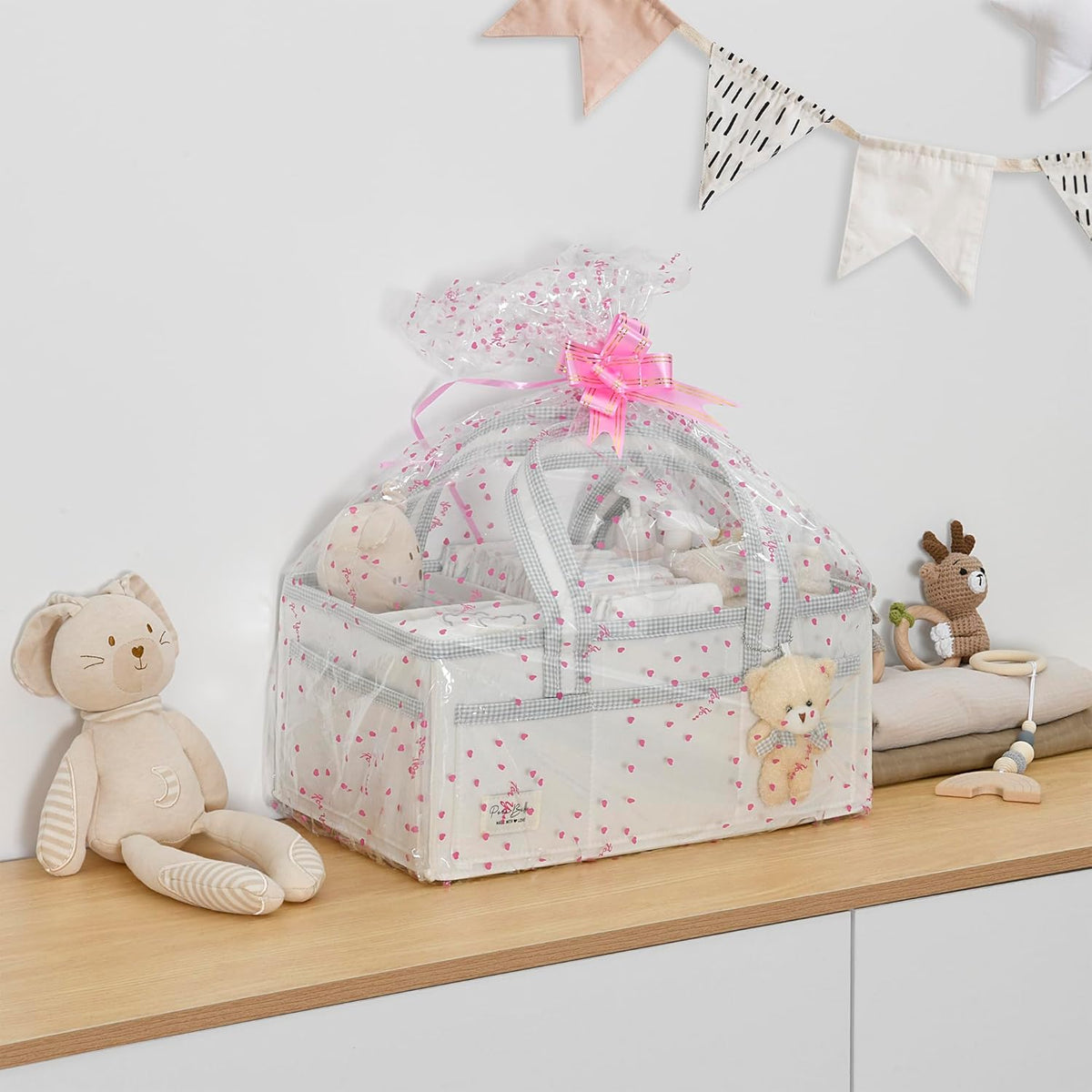 PeraBella Diaper Caddy Organizer with Handle, Baby Shower Gifts Basket Bag, Registry Search Must