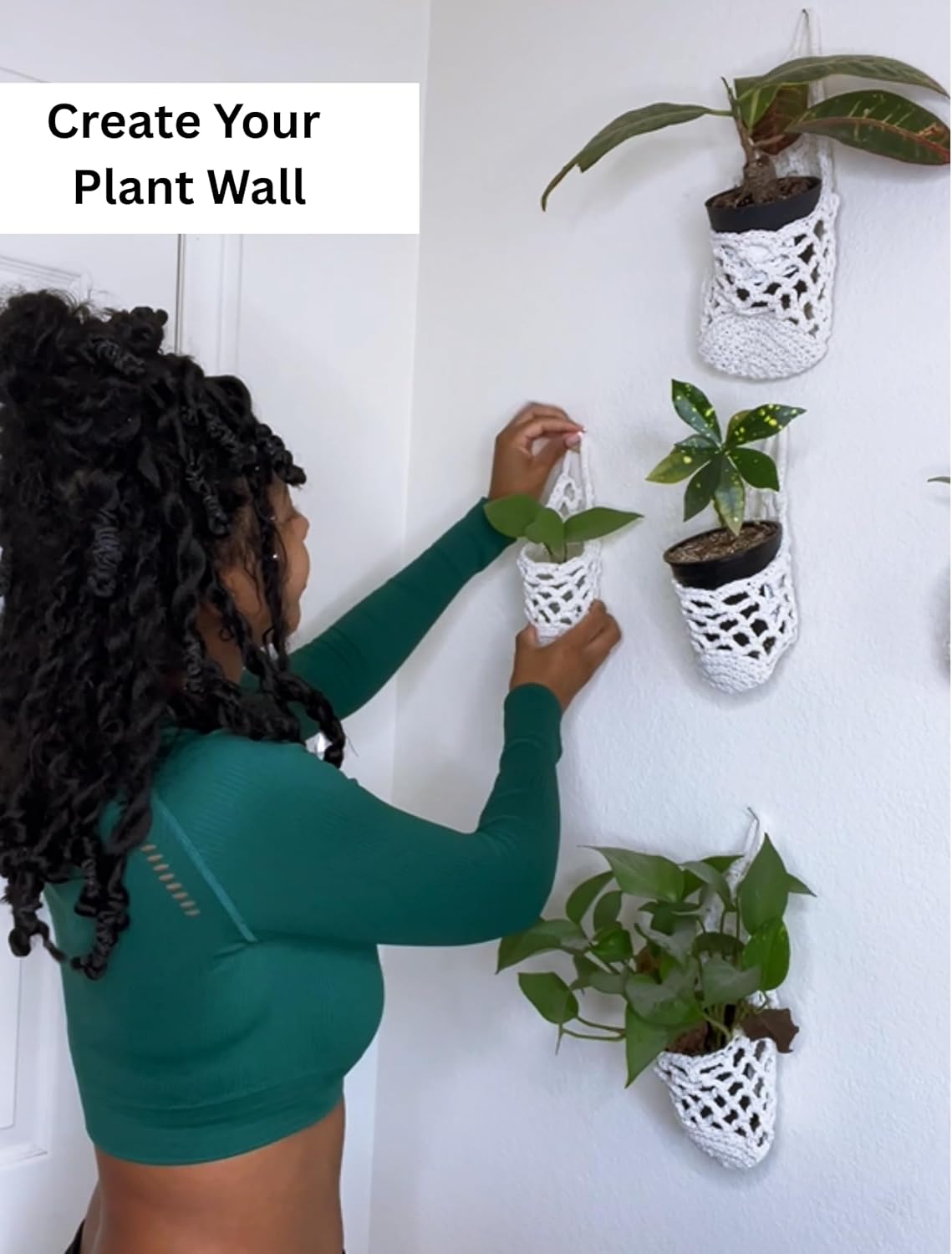 3PK Wall Planters for Indoor Plants, Macrame Plant Hanger | Wall Planter, Plant Hanger, Hanging