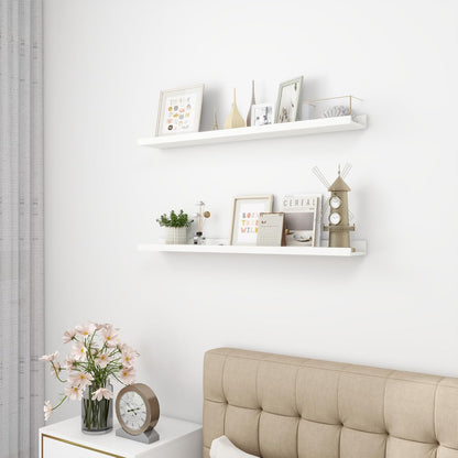 Picture Ledge Shelf, Wood Floating Shelves Set of 2, 36 inch Picture Ledge Shelves, Photo Ledge
