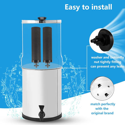 Water Filter Silver Infused Replacement for Berkey® BB9-2® Black Carbon Block Filters