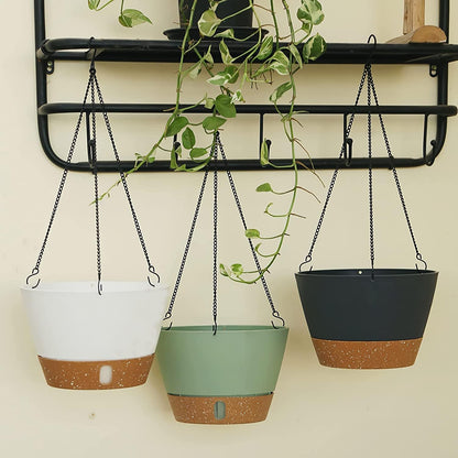 ZMTECH 8 Inch Hanging Planters for Indoor Plants, Hanging Baskets for Plants Outdoor with Visible