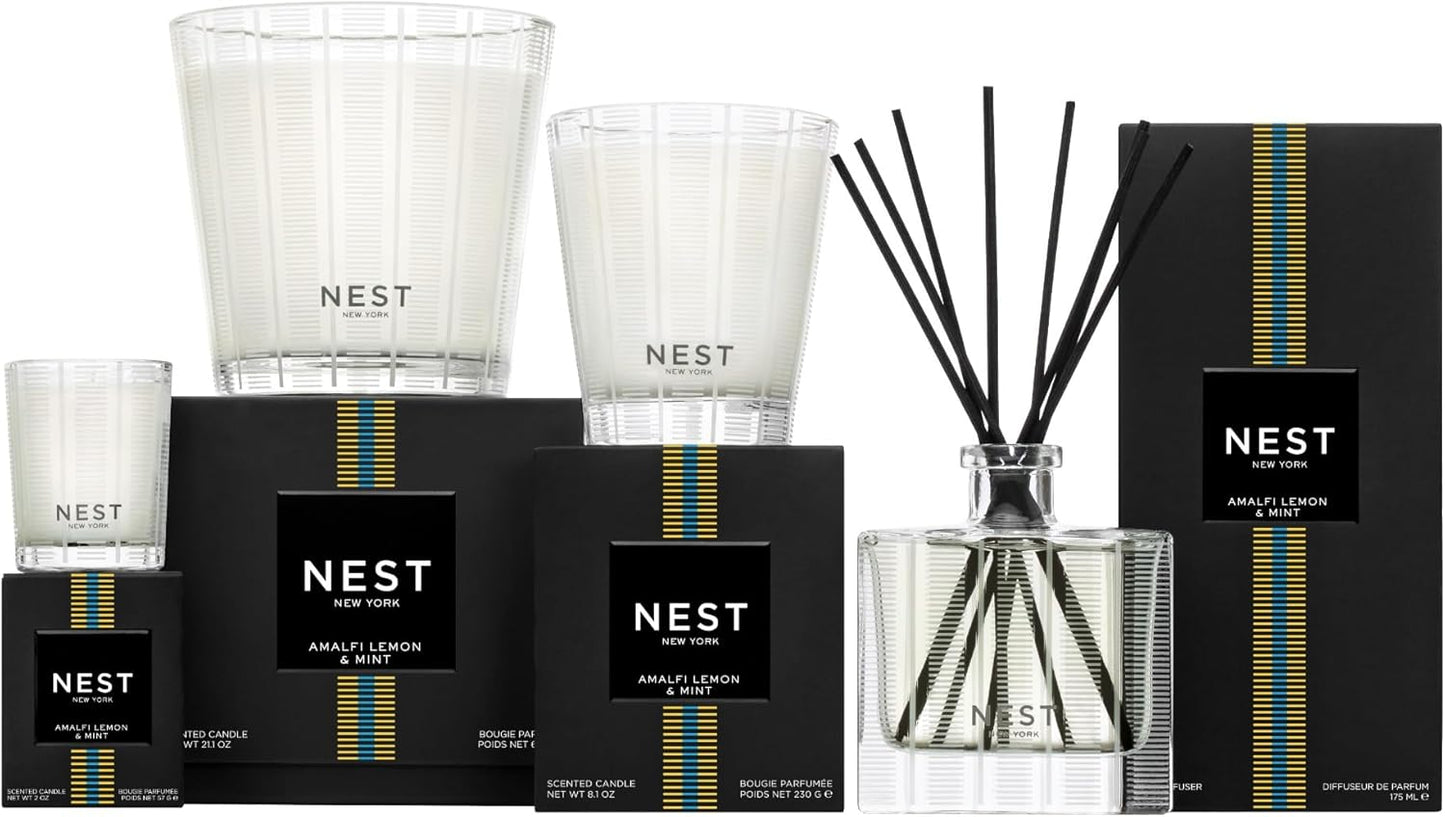 NEST New York Scented Classic Candle, Amalfi Lemon & Mint - 8.1 oz - Up to 60-Hour Burn Time