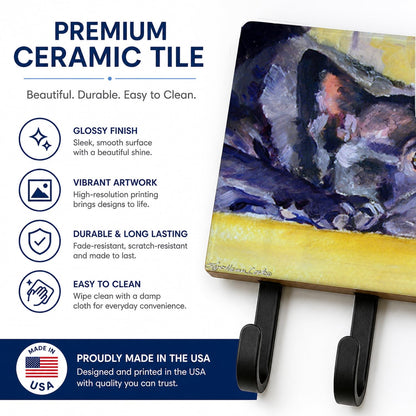 Caroline's Treasures 7331TH68 Black French Bulldog Sunny Leash or Key Holder, Wall Hooks, Key Hooks