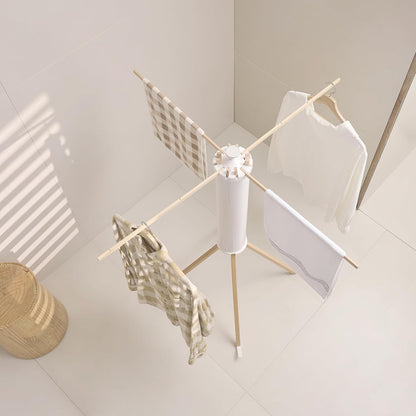 JOOM Four Legs Clothes Drying Rack, Garment Rack Portable and Foldable Space Saving Laundry Drying