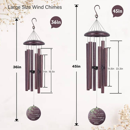 ASTARIN 36" Large Deep Tone Personalized Sympathy Wind Chimes, Memorial Wind Chime for Loss of