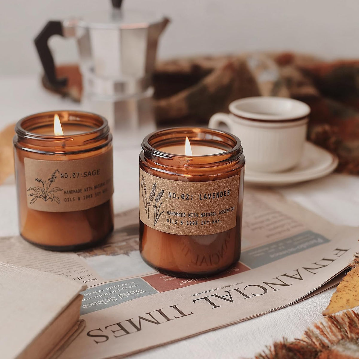 Aromatherapy Candles for Home Scented, Candle Gift Set for Stress Relief | Meditation | Yoga | SPA