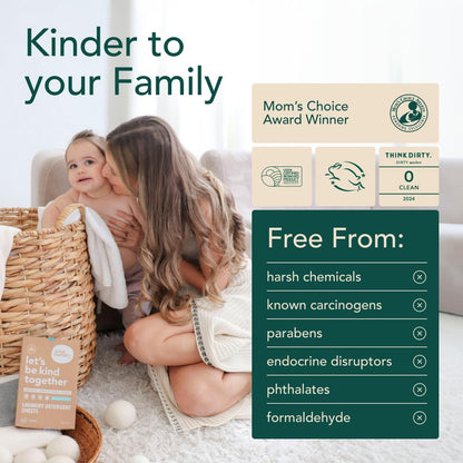 Kind Laundry Detergent Sheets with Stain-Fighting Enzymes - Plant Powered Eco-Friendly Laundry Soap