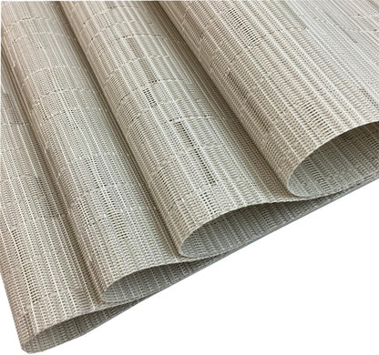 WAZAIGUR Placemats Set of 4 for Dining Table Heat-Resistant Washable Place Mats Woven Vinyl Kitchen