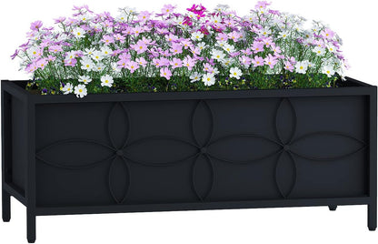 Zhongma Sturdy Raised Garden Bed with Inner Fabric Liners for Vegetables Flower, Planter Box for
