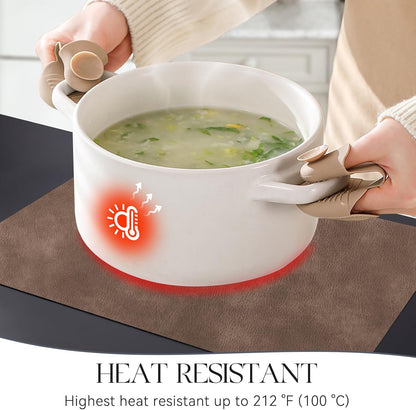 MOSAYT Vinyl Placemats Set of 4-12 X 17 Inch - Faux Leather 100% Waterproof Oil-Proof Wipeable PU