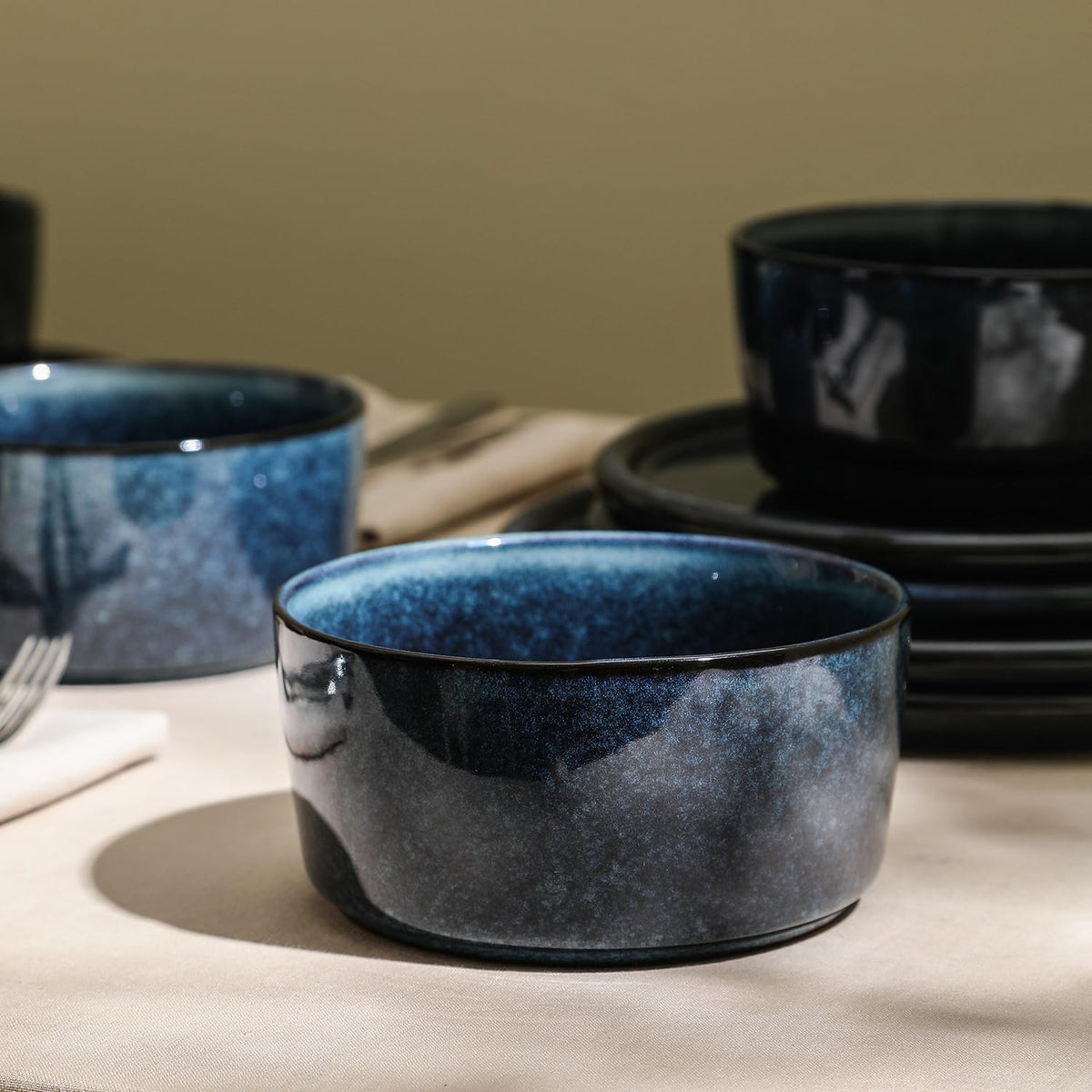 Stone Lain Eden 12-Piece Dinnerware Set Stoneware, Plates and Bowls Set, Dishwasher and Microwave