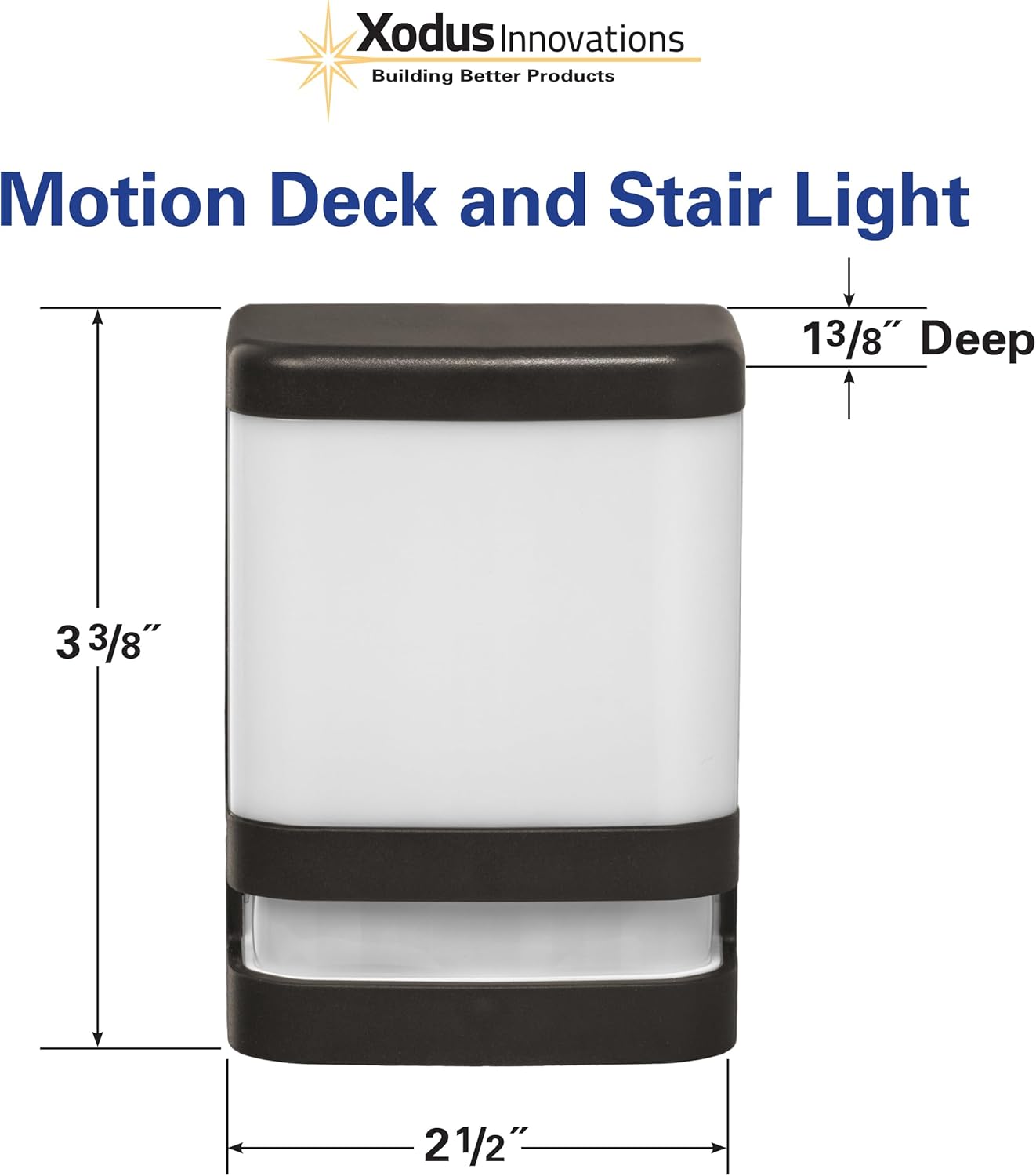BL625-3 Motion Sensing Stair and Deck Light, LED, Battery Operated, Dusk to Dawn Sensor, 30 Seconds