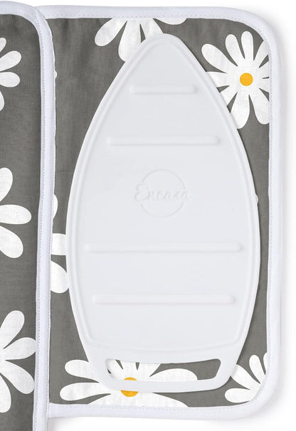 Encasa Homes Ironing Mat/Pad (Small 28"x20") with 3mm Padding & Silicone Iron Rest for Steam
