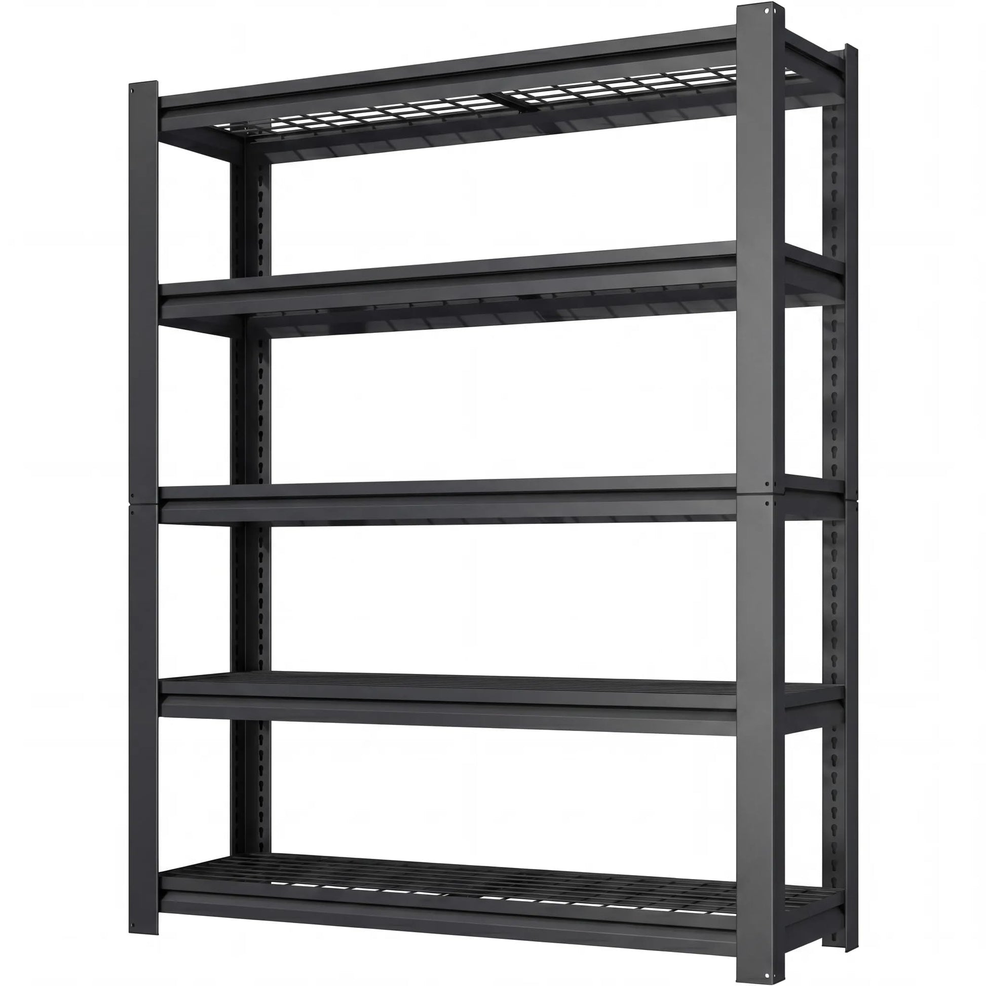 FOSTOKO 72" H Heavy Duty Garage Shelving, Metal Storage Shelves, 5 Tier Adjustable Storage Shelves