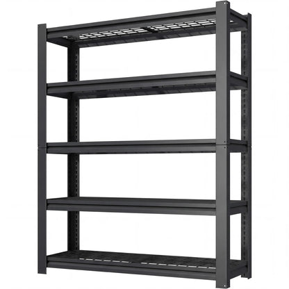 FOSTOKO 72" H Heavy Duty Garage Shelving, Metal Storage Shelves, 5 Tier Adjustable Storage Shelves