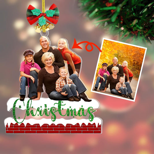 Personalized Christmas Ornament 2025, Photo Acrylic Customized Family Baby's Frist Christmas